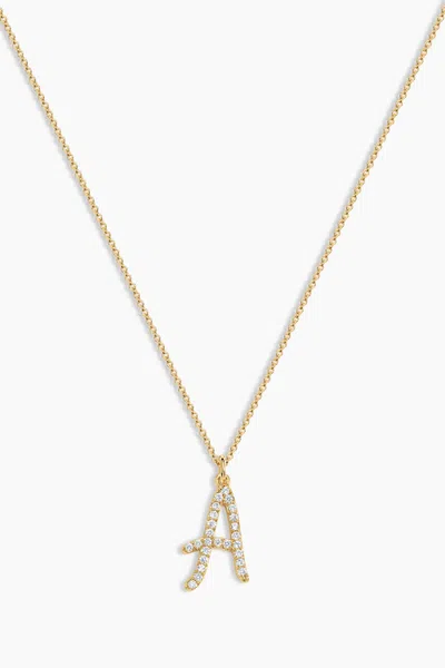 Electric Picks Just My Type Initial Necklace In Gold - A