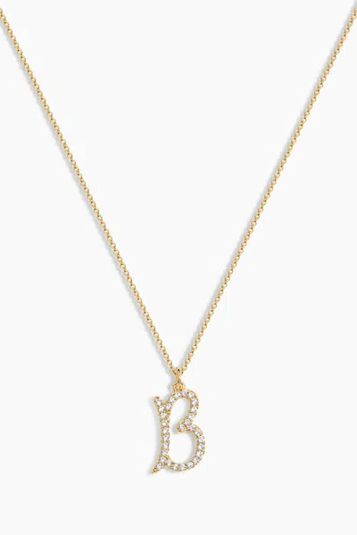 Electric Picks Just My Type Initial Necklace In Gold - B