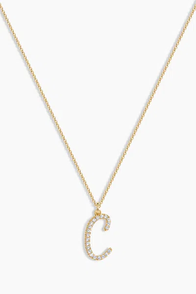 Electric Picks Just My Type Initial Necklace In Gold - C