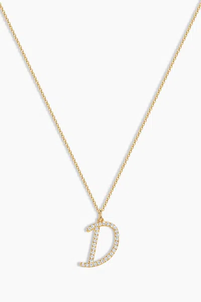Electric Picks Just My Type Initial Necklace In Gold - D