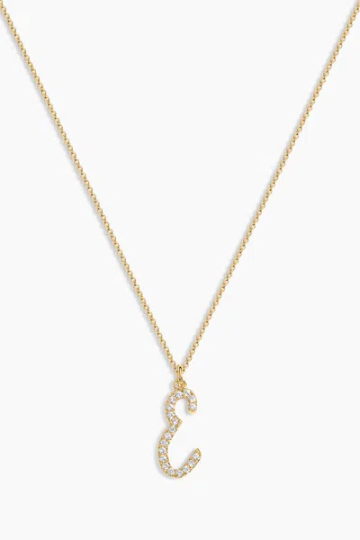 Electric Picks Just My Type Initial Necklace In Gold - E