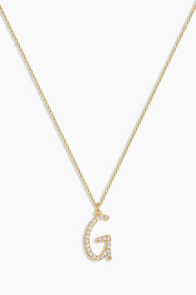 Electric Picks Just My Type Initial Necklace In Gold - G
