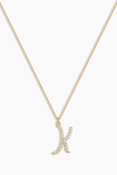 Electric Picks Just My Type Initial Necklace In Gold - K