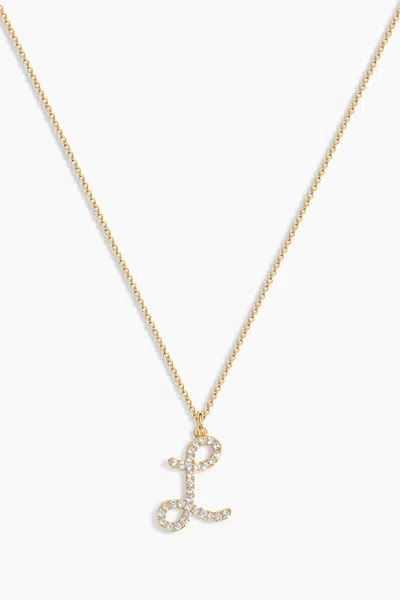 Electric Picks Just My Type Initial Necklace In Gold - L