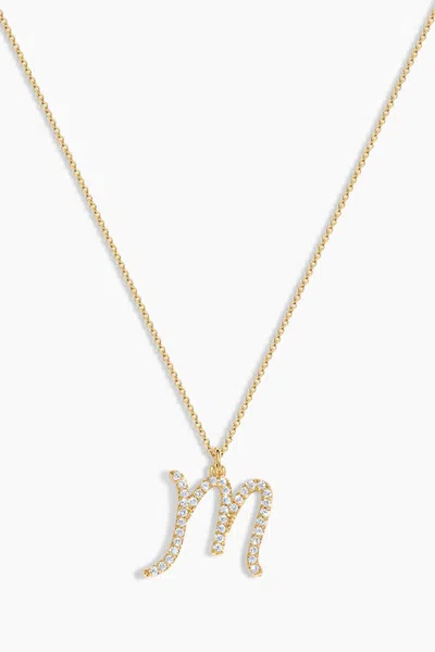 Electric Picks Just My Type Initial Necklace In Gold - M