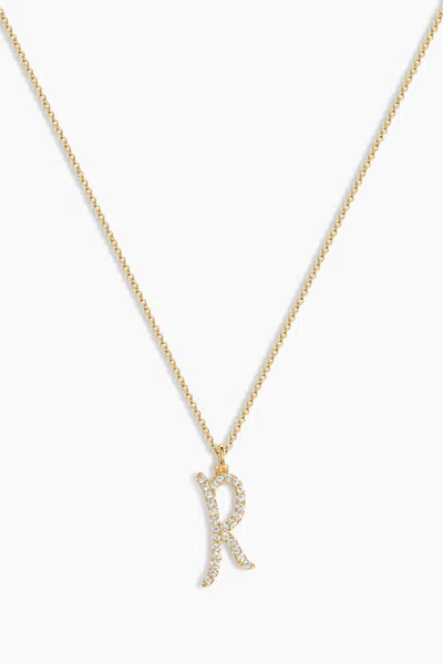 Electric Picks Just My Type Initial Necklace In Gold - R