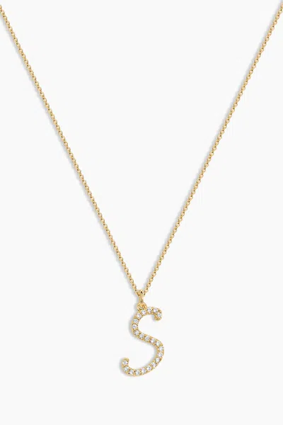 Electric Picks Just My Type Initial Necklace In Gold - S