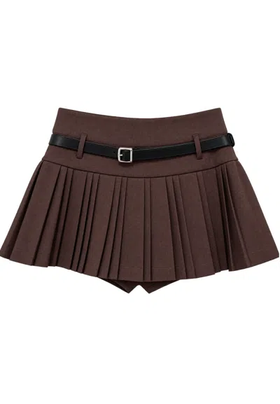 Eleh Miniskirt  Folded In Brown