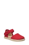 Elephantito Girls' Linen Classic Espadrille - Toddler, Little Kid In Red