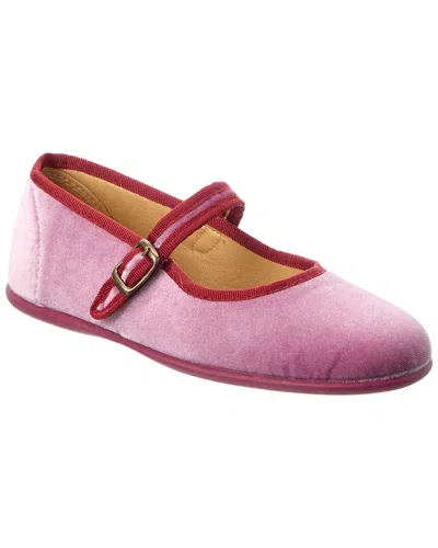 Elephantito Kids' Isa Velvet Mary Jane In Pink