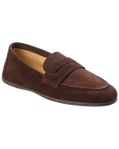 Elephantito Kids' Suede Penny Loafer In Brown