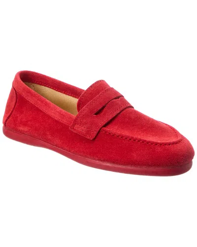 Elephantito Kids' Suede Penny Loafer In Red