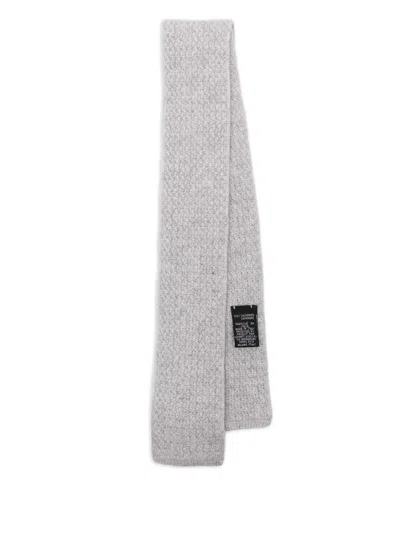 Eleventy Knitted Cashmere Tie In Gray