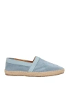 Eleventy Man Espadrilles Slate Blue Size 12 Soft Leather
