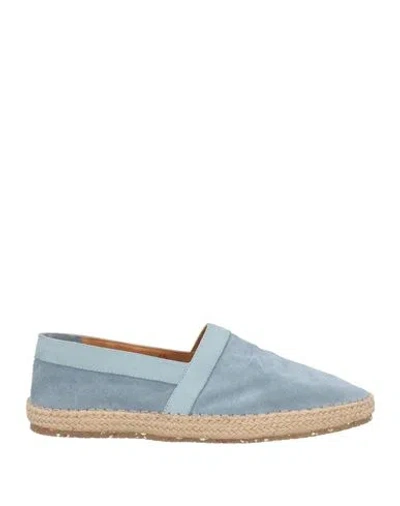 Eleventy Man Espadrilles Slate Blue Size 12 Soft Leather