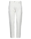 Eleventy Man Pants White Size 33 Cotton, Elastane