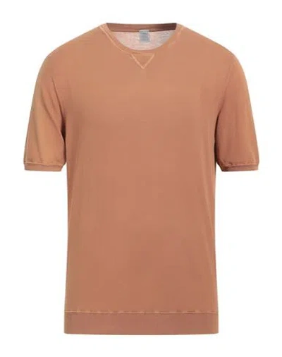 Eleventy Man Sweater Brown Size S Cotton In Brown