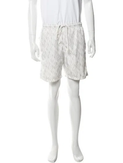 Pre-owned Eleventy Patterned Swim Trunks In Neutrals/white