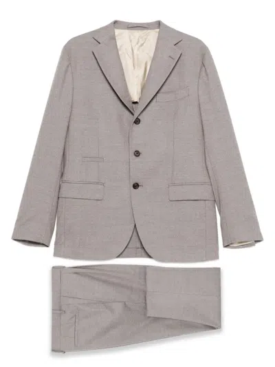 Eleventy Single-breasted Suit In Neutral