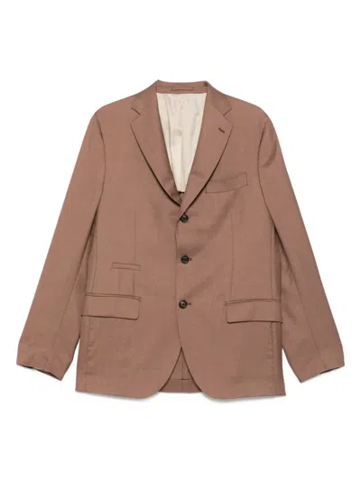 Eleventy Three-button Suit In Brown