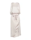 Eleventy Woman Midi Dress Ivory Size 4 Triacetate, Cupro In White