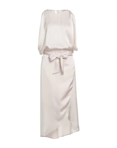 Eleventy Woman Midi Dress Ivory Size 6 Triacetate, Cupro In White