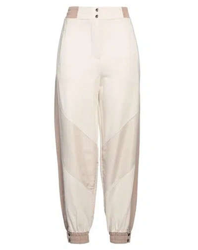 Eleventy Woman Pants Beige Size M Viscose, Polyamide, Elastane, Polyester In White