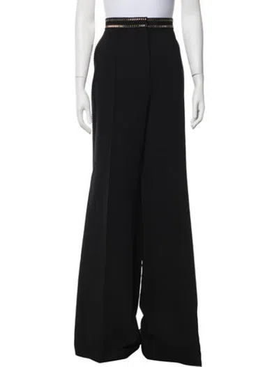Pre-owned Elie Saab Wide Leg Pants In Black