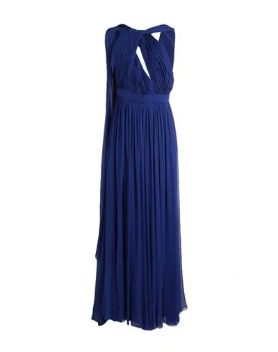 Elie Saab Woman Maxi Dress Blue Size 8 Silk