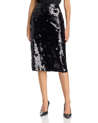 Elie Tahari The Amira Sequin Midi Skirt In Multi