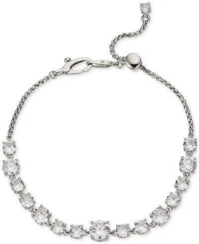 Eliot Danori Cubic Zirconia Slider Bracelet, Created For Macy's In Silver