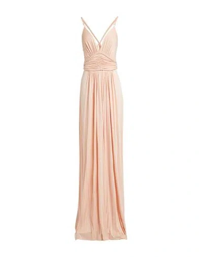 Elisabetta Franchi Woman Maxi Dress Blush Size 6 Cupro, Elastane In Pink