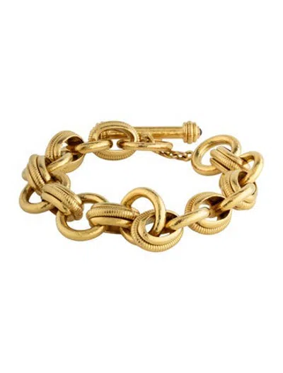 Pre-owned Elizabeth Locke 19k Sapphire Link Bracelet, 6.5" In Multicolor