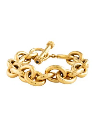 Pre-owned Elizabeth Locke 'ancona' Link Bracelet, 6.5" In Multicolor