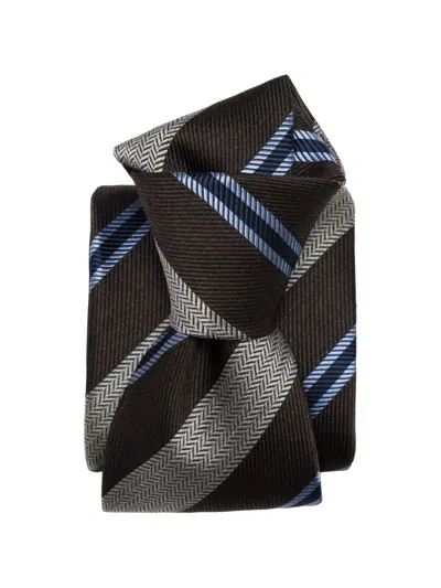 Elizabetta Flaminia Silk Tie In Brown