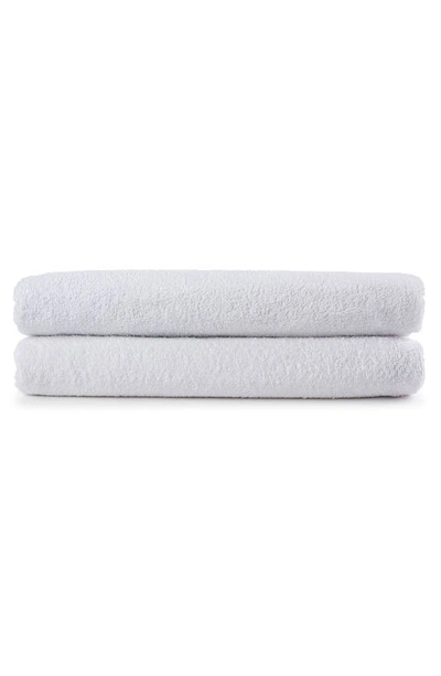 Ella Jayne Home Cotton Terry Cloth Waterproof Pillow Cover In White