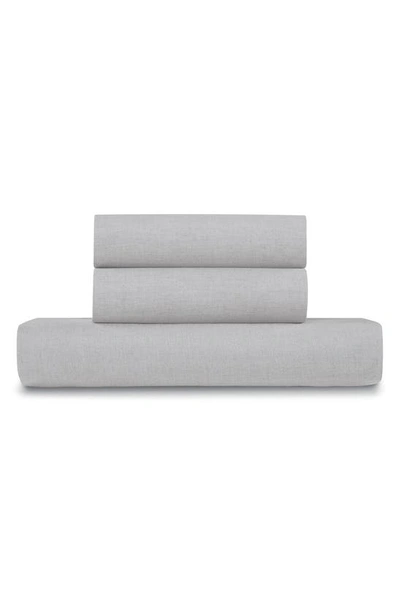 Ella Jayne Home Solid Linen & Cotton 3-piece Duvet Set In Gray