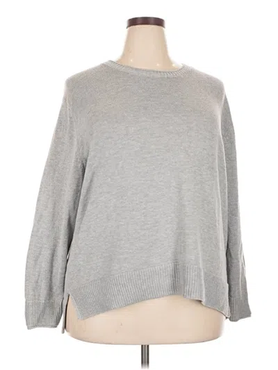 Pre-owned Ella Moss Pullover Sweater In Gray