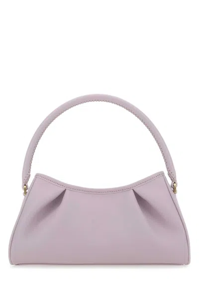 Elleme Dimple Moon Mini Leather Shoulder Handbag In Purple