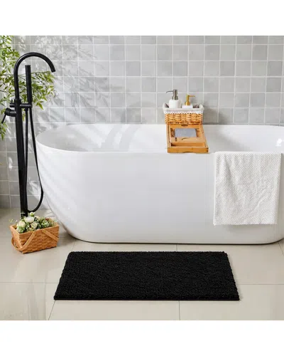 Ellen Tracy 2pc Heavyweight Plush Bath Mat Set In Black