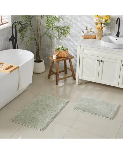 Ellen Tracy 2pc Heavyweight Plush Bath Mat Set In Multi