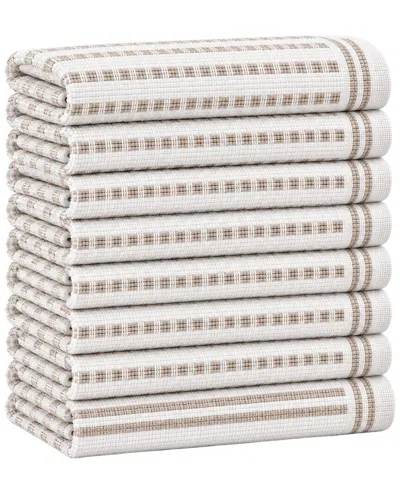 Ellen Tracy 9pk Cotton Kitchen Towels In White