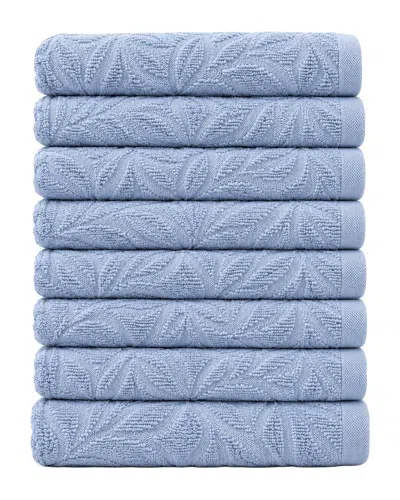 Ellen Tracy 9pk Cotton Kitchen Towels In Blue