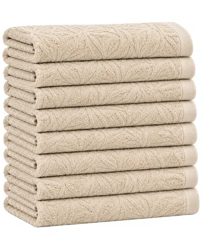 Ellen Tracy 9pk Cotton Kitchen Towels In Neutral