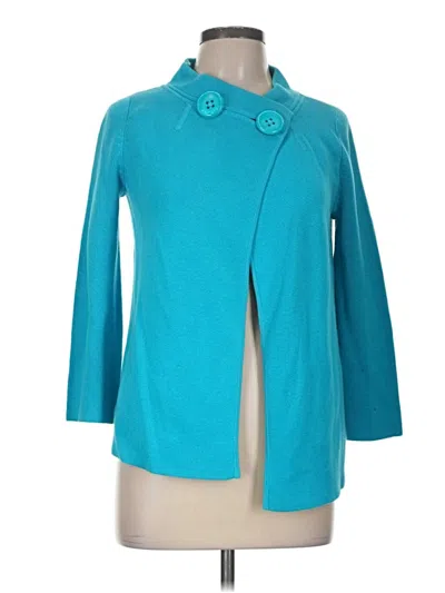 Pre-owned Ellen Tracy Cardigan Sweater In Teal