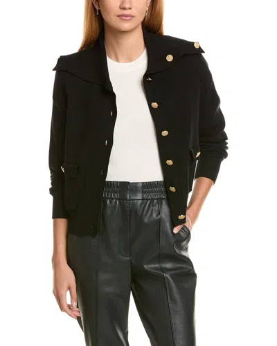 Ellen Tracy Sailor Collar Cardigan In Black