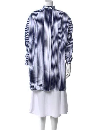 Pre-owned Ellery Striped Long Sleeve Top In Blue/white