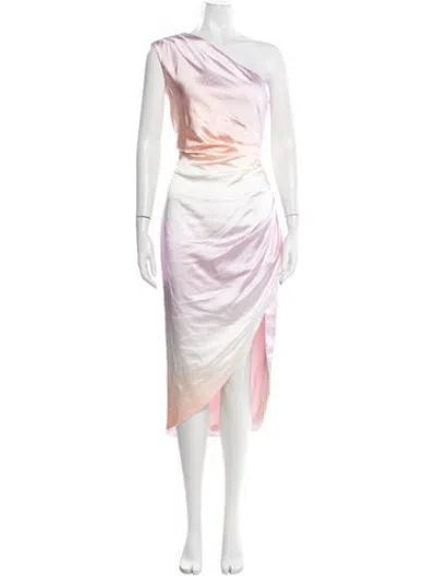 Pre-owned Elliatt Colorblock Pattern Midi Length Dress In Pink