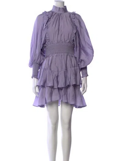 Pre-owned Elliatt Mock Neck Mini Dress W/ Tags In Purple