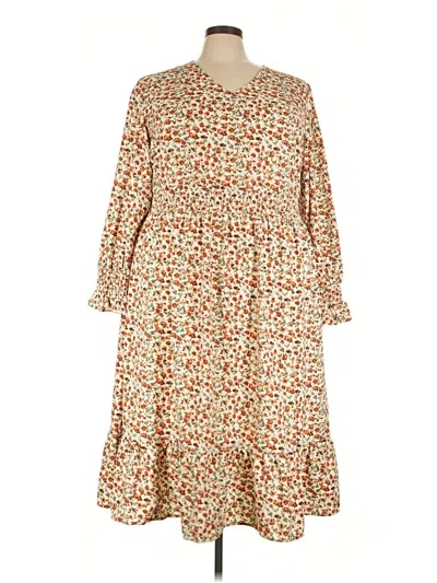 Pre-owned Ellos Casual Dress In Tan